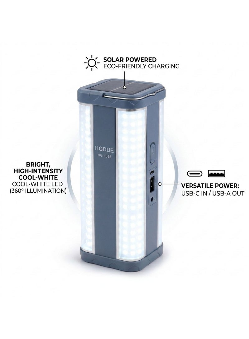 مصباح HG DUE HG-1665 LED محمول قابل للشحن بسطوع قوي للطوارئ والتخييم - Image 5