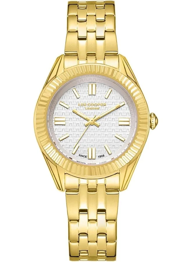 Lee Cooper LEE COOPER Women's 2035 Movement Watch, Analog Display and Metal Strap - LC08038.130, Grey