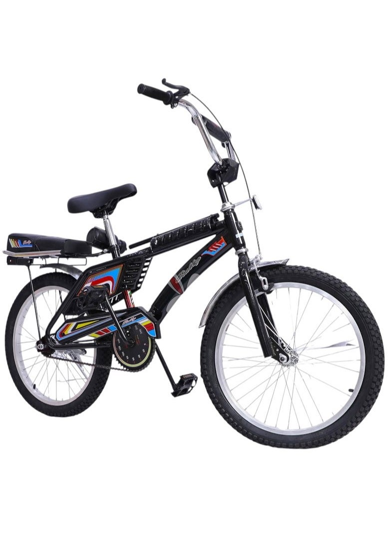 Rally Rambo Freestyle Kids Bike with 2 Seats, 20-Inch Size Rambo Bicycle indonesian Design with Adjustable Seat, Children Bicycle with Air Filled Wheels, Hand and Rear Brakes, For Ages 8+  - Image 1