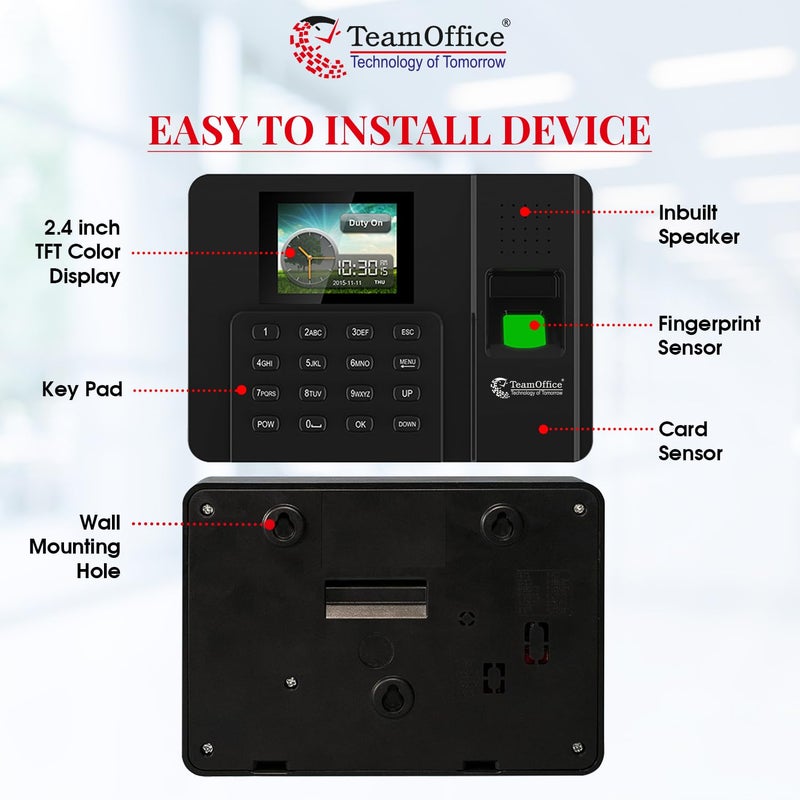 Team Office Fingerprint and Card Based Attendance System with Excel Report from DeviceBlack FingerCard - Image 5