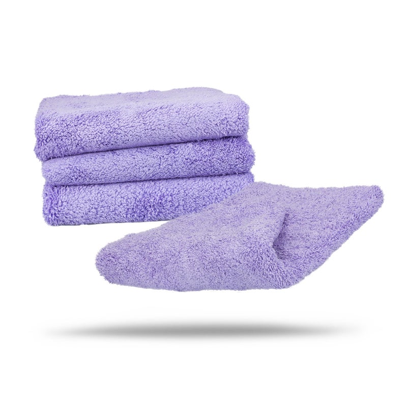 Maxshine 16â€x24â€ Edgeless Purple Microfiber Towel (500GSM) - Double-Sided, Plush Car Drying Towel for Detailing - Professional Auto Detailing - Image 1
