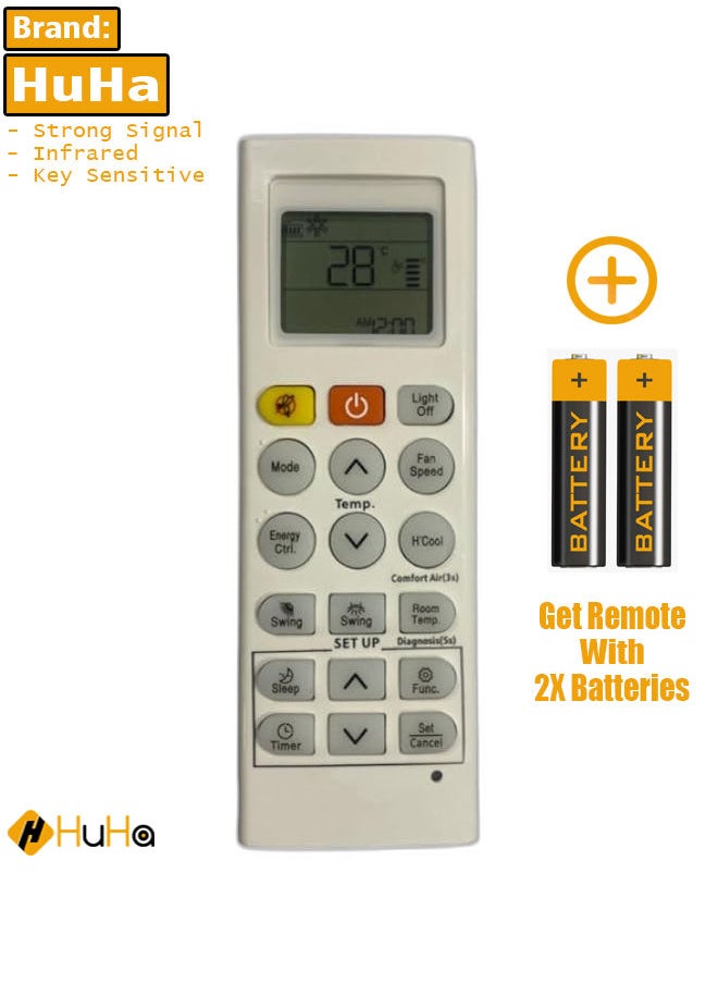 HuHa - AC Remote No. 36P, Compatible/Replacement for LG AC Remote (Exactly Same Remote Will Only Work) - Image 1
