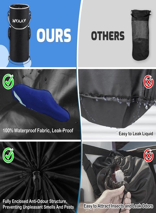 NewShot Portable Waterproof Pontoon Boat Trash Can with 6 Clips,Fits 10-13 Gal Bags - Image 5