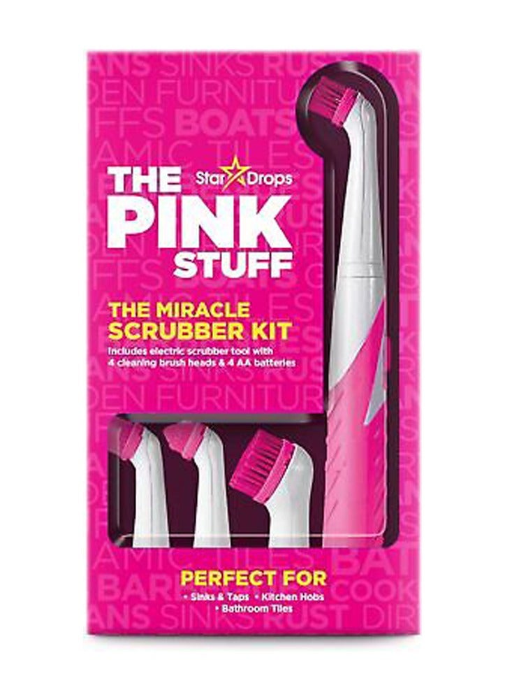 THE PINK STUFF Stardrops - The Pink Stuff - The Miracle Scrubber Kit - 4 Cleaning Brush Heads - Image 1