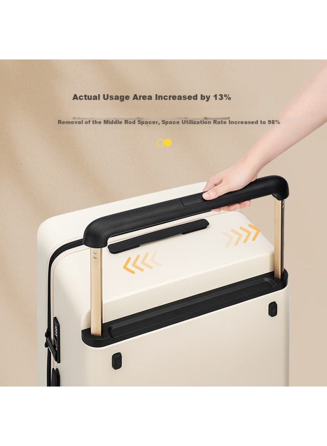 Level8 Wide-handle Luggage Suitcase For Men And Women, 26-inch Large Capacity Password Lock Suitcase With Spinner Wheels, Yuexiangjia Series, Green - Image 3