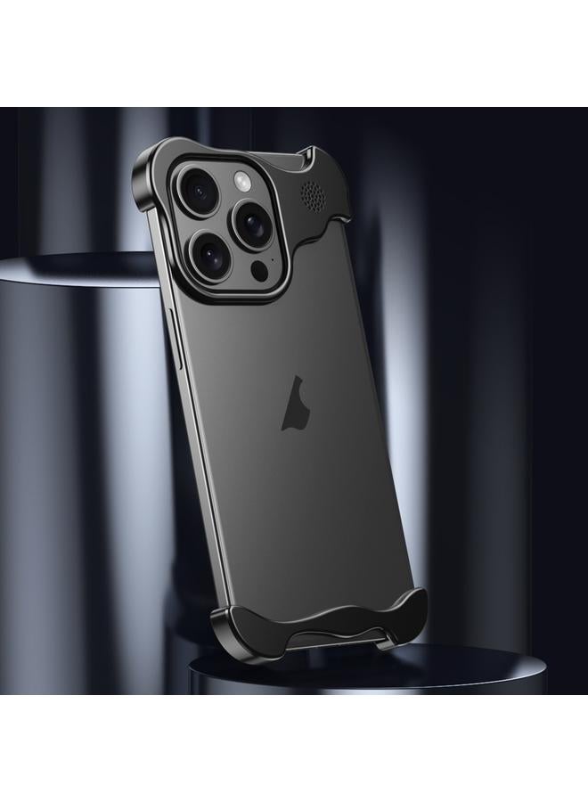 S-TOP Case For iPhone 16 Pro Max Aromatherapy Alloy Frameless Phone Case - Image 2