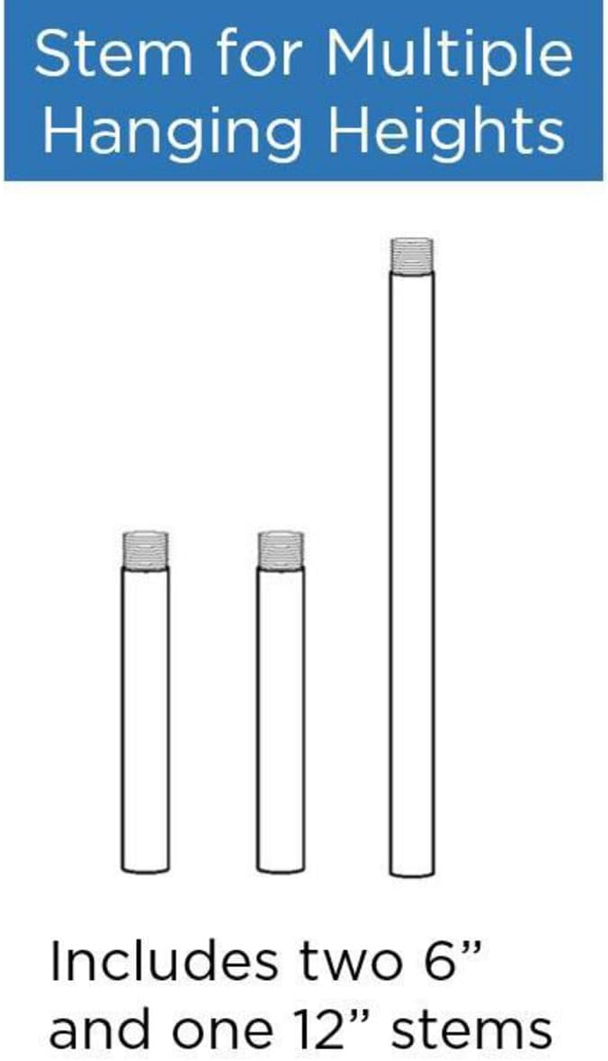 Progress Lighting P8602-09 Utilitarian/Commodity 2X6in 1X12in Stem Extension Kit, Brushed Nickel - Image 2