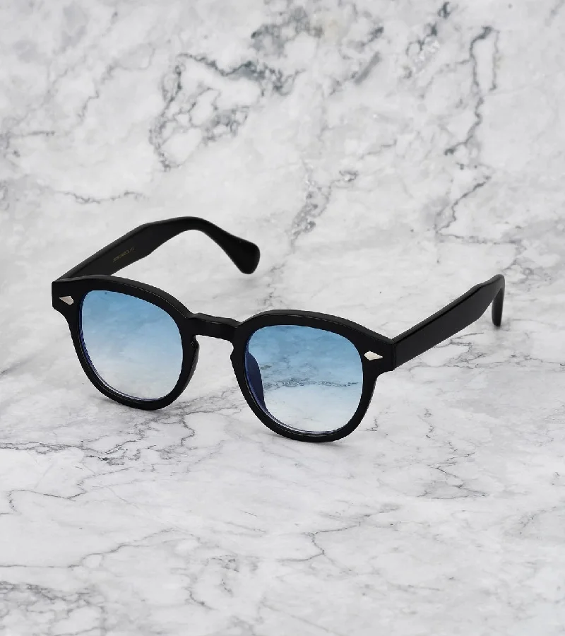 Explicit Poets Explicit Poets Unisex JOHNNY Matt Black - Gradient Blue Stylish Sunglasses, 2EP2M