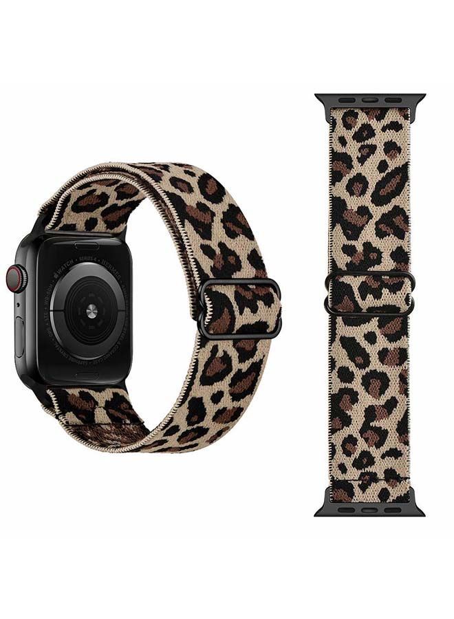 NIBEMINENT Funky Adjustable Braided Solo Band for Apple Watch Series 1/2/3/4/5/6/SE 40/38mm Grey/Brown - Image 2