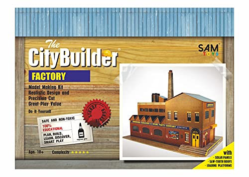 The CityBuilder مجموعة صنع نموذج مصنع CityBuilder من الكرتون - نموذج سكة حديد بحجم O - Image 1