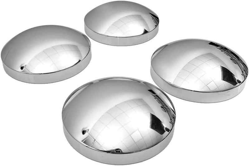 High Soar 8 Inches Chrome Front Axle Cap Dome Style Truck Rear Hub Cap Wheel Covers Set (4 pcs) - Image 3