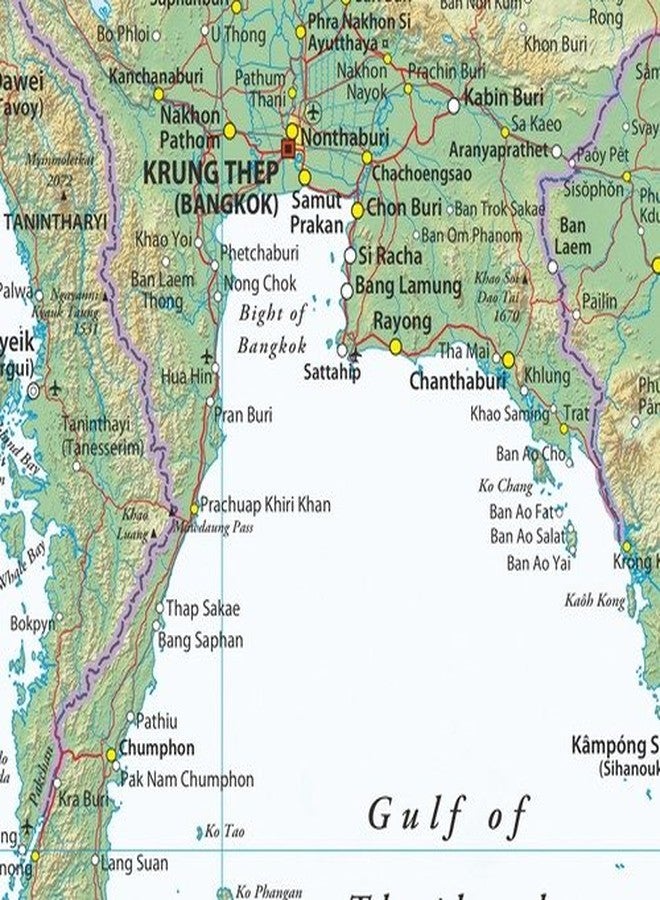 MapSherpa Thailand - 17" x 22" Laminated Wall Map - Image 2
