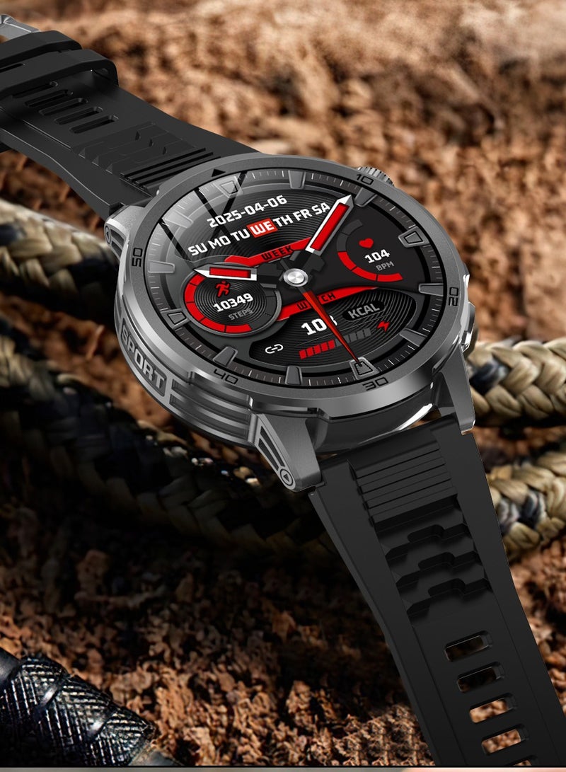 RollsTimi  Men's Smart Wearable Bluetooth Watch, New Style Smart Bracelet, 1000mAh Long Battery Life Large-Capacity Battery, 1.85-Inch HD High-Definition Full Touch Screen, Multiple Sports Modes, LED Flashlight, Various Personalized Dials For Free Switching, Smart Wearable Bluetooth Watch, Smart Watch, Wearable Bracelet, RT AK95 - Image 2