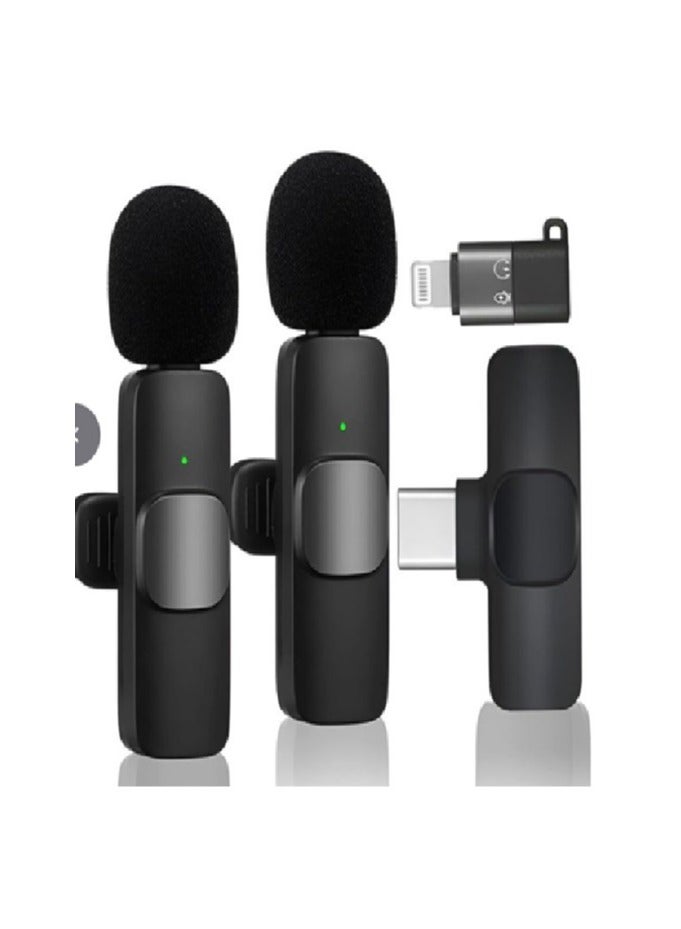 K9 wireless microphone with clear sound quality, high sensitivity, and dual-use support, easy to connect and use with a battery life of up to 6 hours - Image 1