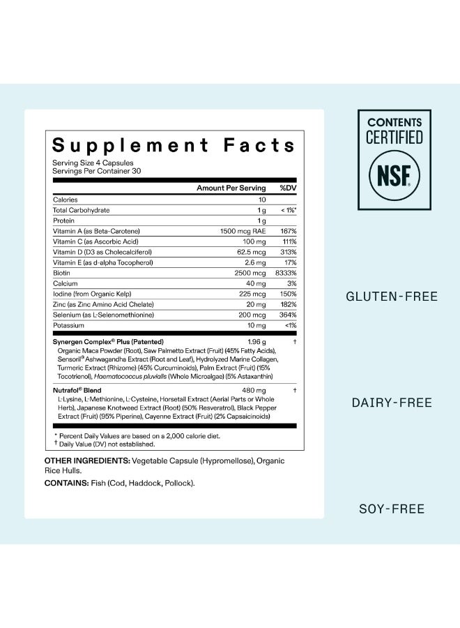 NUTRAFOL Women's Balance Hair Growth Supplements, Ages 45 and Up, Clinically Proven Hair Supplement for Visibly Thicker Hair and Scalp Coverage, Dermatologist Recommended - 1 Month Supply, 1 Refill Po - Image 1