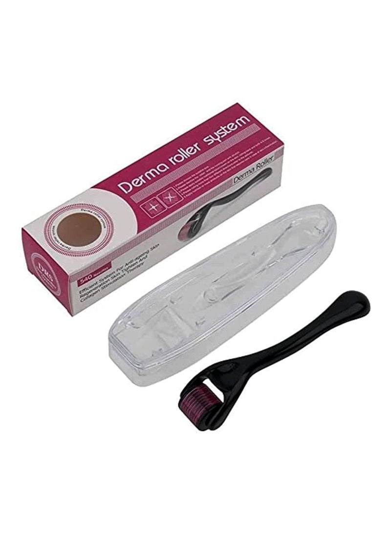 Derma 0.2mm Roller 540 Needles Hair Growth Roller,Titanium Micro Wrinkle Anti Aging Acne Scar Stretch Mark Treatment Micro Needling Face Care Massage Tool with Transparent Box - Image 2