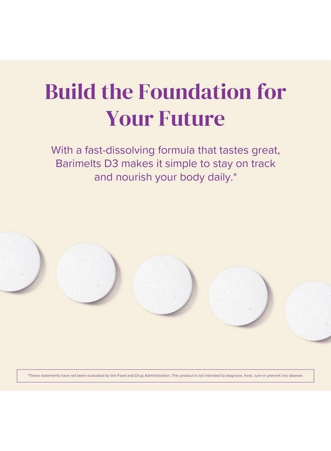 BariMelts Vitamin D3 5000 IU, 90 Fast-Dissolving Tablets (3-Month Supply), Bariatric Vitamins for Women, Natural Apple Flavor - Image 5