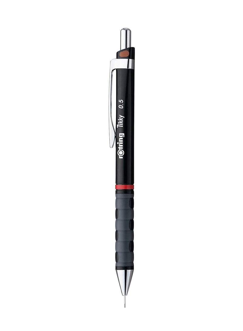 Rotring Rotring Tikky Black Barrel 0.50mm Mechanical Pencil, Spare Leads and Eraser  - Image 2