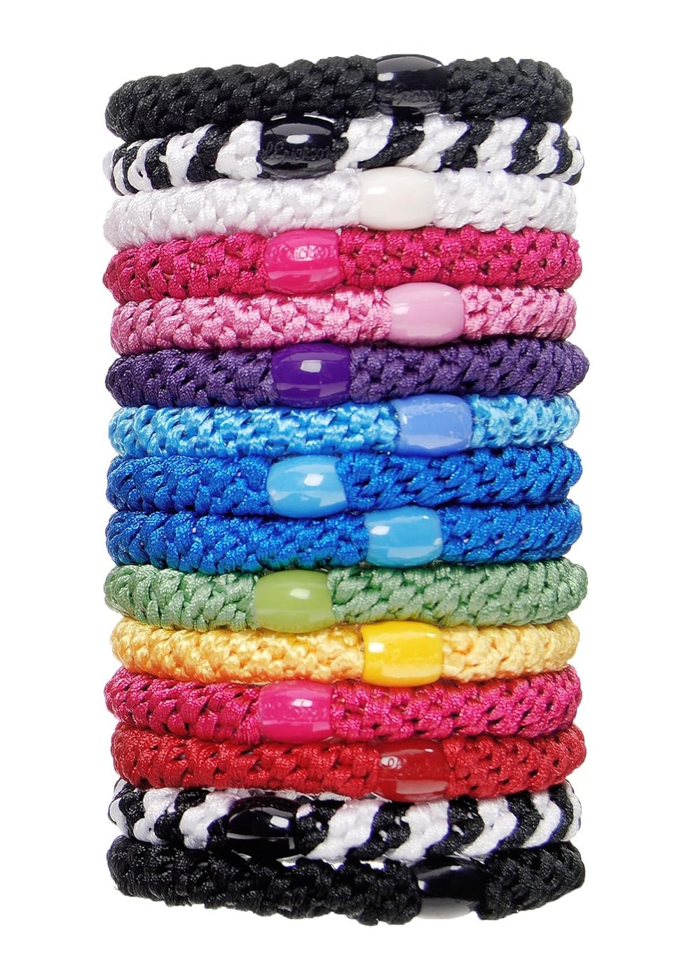 L. Erickson L Erickson Grab  Go Ponytail Holders Carnival Set of Fifteen  Exceptionally Secure with Gentle Hold 