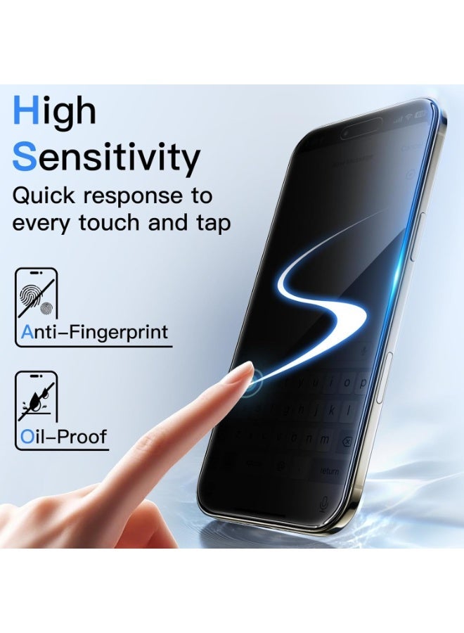 ACLIX Privacy Screen Protector for iPhone 17, Tempered Glass Anti-Spy Bubble Free Case Friendly Easy Installation Film for iPhone 17. - Image 3