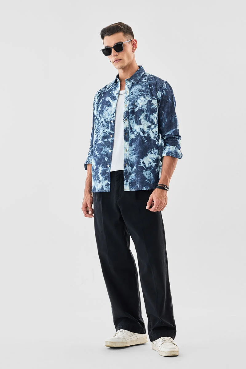 SNITCH  Tie & Dye Denim Shirt for Men | Best Price UAE