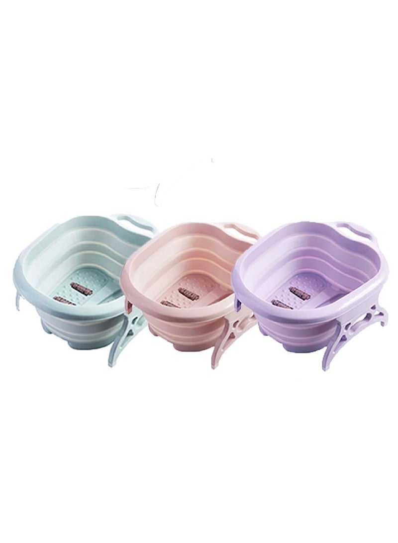 DubaiGallery Folding Foot Care Tub Portable Foot Wash Massage Bucket Travel Folding Bucket with 4 Massage Balls Bathing Feet in Winter -slip Handle Endurable - Image 4