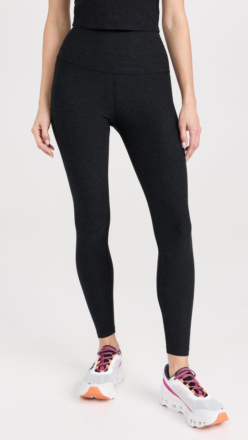 Beyond Yoga Women's Spacedye Caught in The Midi High Waisted Legging, Darkest Night, Black, Medium - Image 2