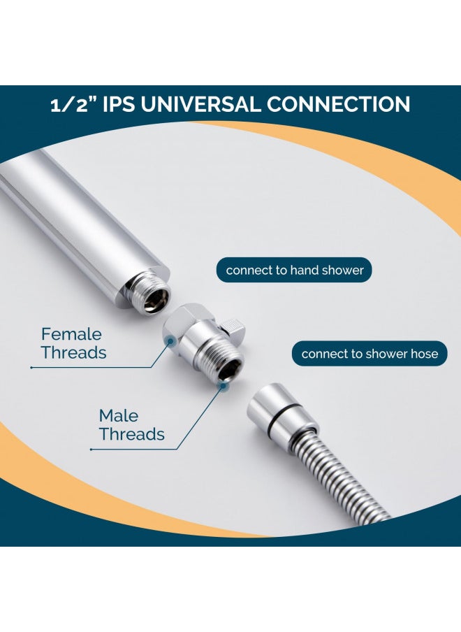 Angle Simple Shower Head Shut Off Valve, Angle Simple Brass Water Flow Control Valve, Water Volume Restrictor Pressure Reducer for Handheld Shower Bidet Sprayer, Chrome  - Image 2