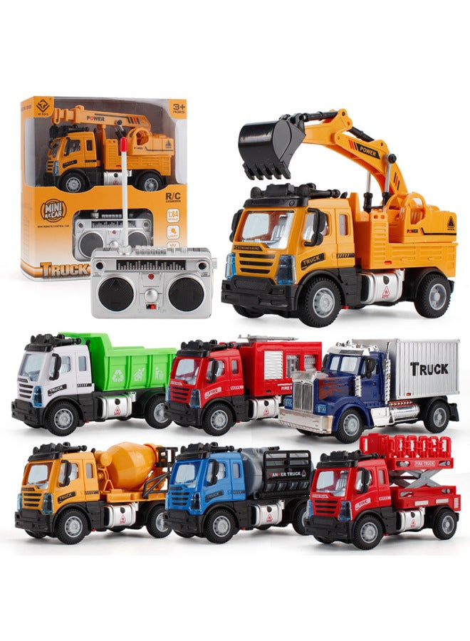 Children's Remote Control Engineering Vehicle Toy Excavator Sanitation Truck Container Trailer A Variety Of Wireless Charging Remote Control Boy-Color:6161U3 Sanitation Sprinkler 271.5g-Proportion:1：64 - Image 3
