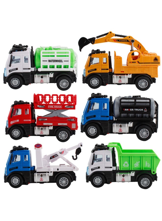 Children's Remote Control Engineering Vehicle Toy Excavator Sanitation Truck Container Trailer A Variety Of Wireless Charging Remote Control Boy-Color:6161U3 Sanitation Sprinkler 271.5g-Proportion:1：64 - Image 4