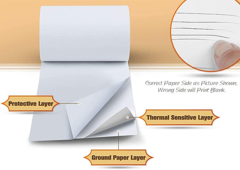 إي سي في في ورق طباعة الإيصالات الحرارية 80 × 80 مم، 10 لفات، مناسب لطوابير البنوك والمستشفيات والفنادق والمطاعم والمتاجر الكبرى ومتاجر التجزئة - Image 3