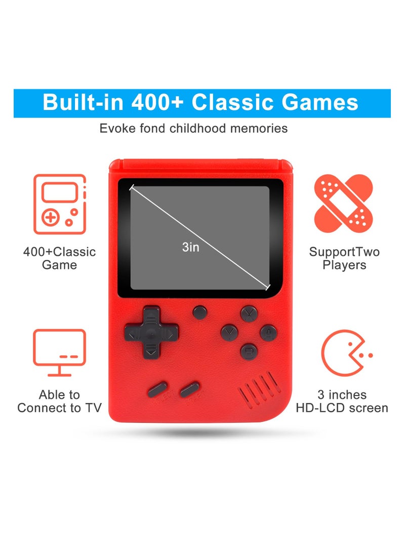 Generic Handheld Game Console, Retro Portable Game Console with 400 Classic Games, Supports Two Players,Rechargeable Battery 3-Inch Color Screen Portable Handheld Games, Gift forLovers Adults Kids Boys.  - Image 2