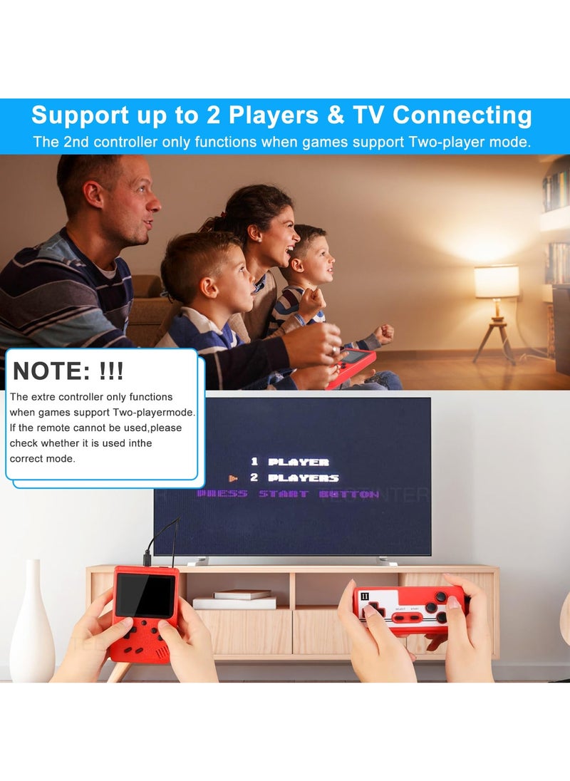Generic Handheld Game Console, Retro Portable Game Console with 400 Classic Games, Supports Two Players,Rechargeable Battery 3-Inch Color Screen Portable Handheld Games, Gift forLovers Adults Kids Boys.  - Image 4