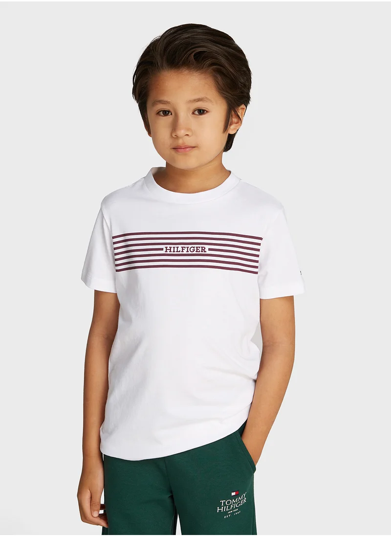 تومي هيلفيغر Youth Striped T-Shirt
