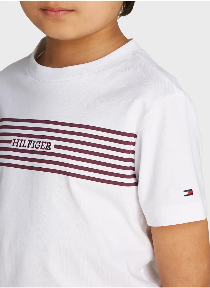 تومي هيلفيغر Youth Striped T-Shirt