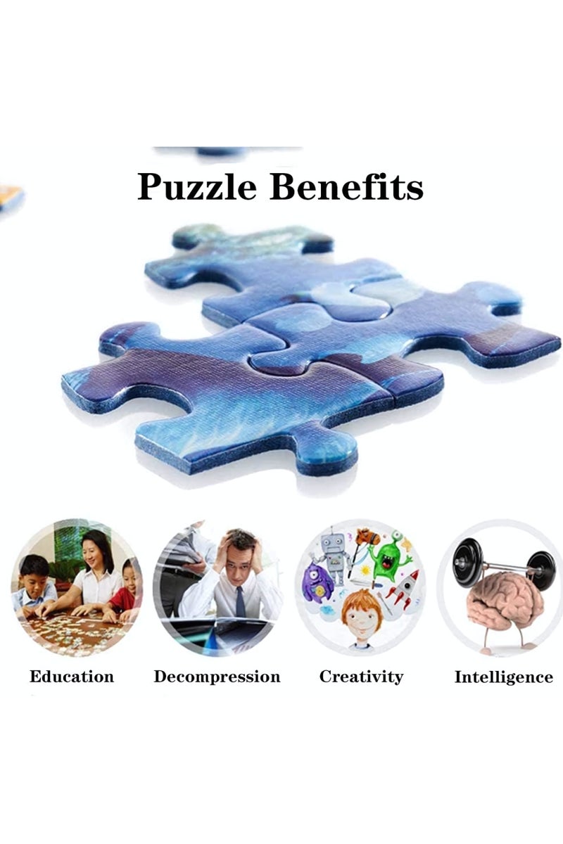 1000-Piece Jigsaw Puzzle, Starry Night Scene Jigsaw Puzzle, DIY Toys for Creative Gift Home Decor, Challenging Mini Jigsaw Puzzle with Micro Pieces, Educational and Decompression Activity  for Adults & Teens - Image 3