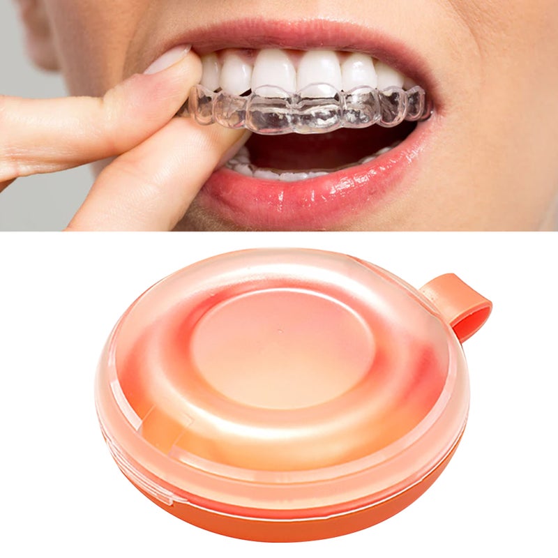 Dentures Braces Storage Box ABS Dust Prevention Orthodontic Retainer Storage Container Case Orange - Image 5