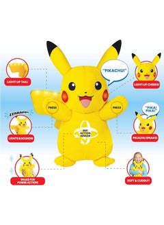 Pokemon Pokemon Plush Power Action Pikachu, Battery Operated | Interactive Plush Toy | Soft Toy with Sound Effect | Perfect Gift for Kids & Adults  - Image 2