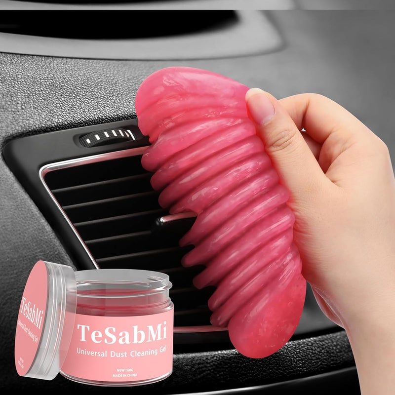 TeSabMi Car Cleaning Gel Car Cleaning Putty Car Putty Car Interior Cleaner Car Slime Car Detailing Kit Car Accessories Gifts for Mother's Day Mom Men Women Stocking Stuffers Pink Ready varied options - Image 1