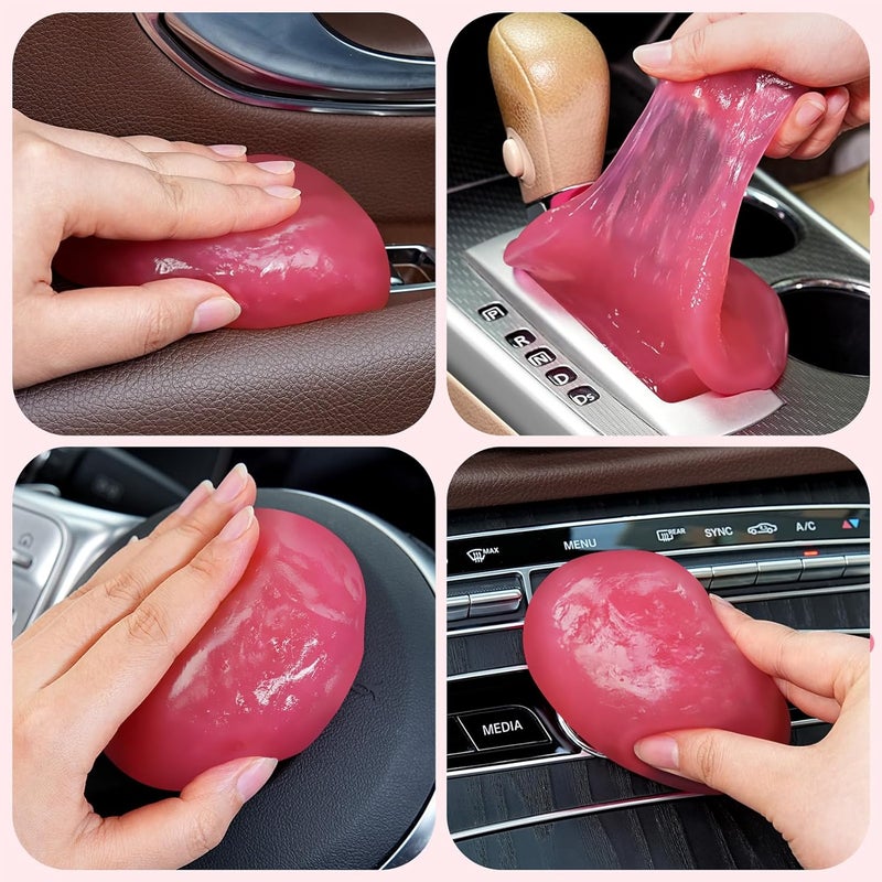 TeSabMi Car Cleaning Gel Car Cleaning Putty Car Putty Car Interior Cleaner Car Slime Car Detailing Kit Car Accessories Gifts for Mother's Day Mom Men Women Stocking Stuffers Pink Ready varied options - Image 3