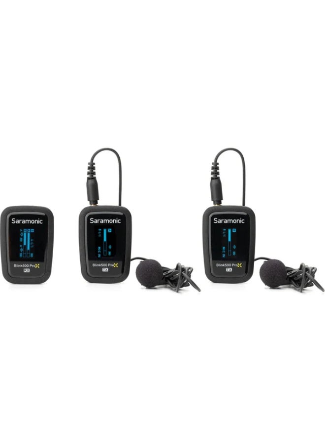 Saramonic Blink 500 ProX B2 2-Person Digital Camera-Mount Wireless Omni Lavalier Microphone System (Black, 2.4 GHz) - Image 1