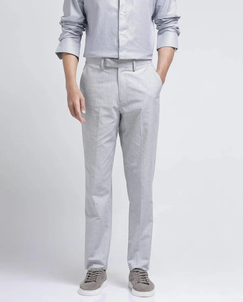 Rare Rabbit Men's Striped Formal Trouser