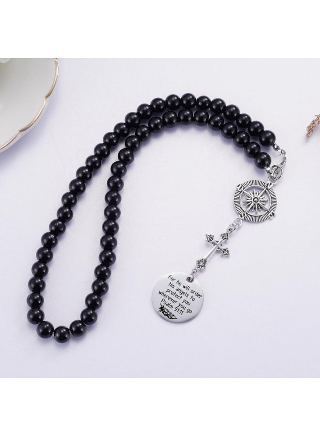 Cross Car Charm, for He Will Order His Angels to Protect You Wherever You Will Go, Rear View Mirror Car Charm, Psalm 91:11, Bible Verse, Religious Gifts for Women - Image 5
