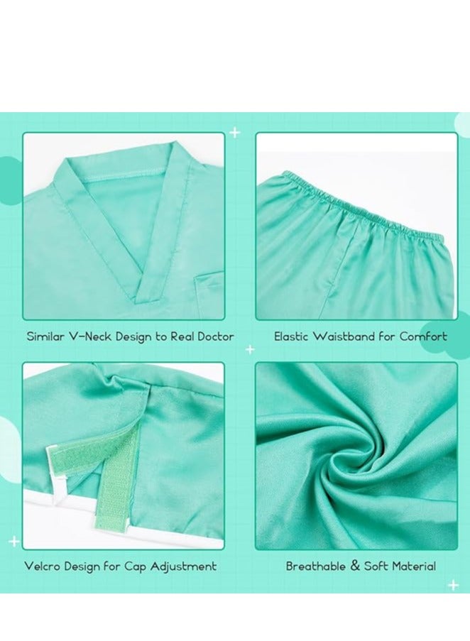 زي الطبيب للبنين والبنات - الدعك للأطفال مع معطف المختبر وحقيبة الحمل، فستان الطبيب لجميع القديسين، لعب الأدوار في يوم المهنة - Image 3
