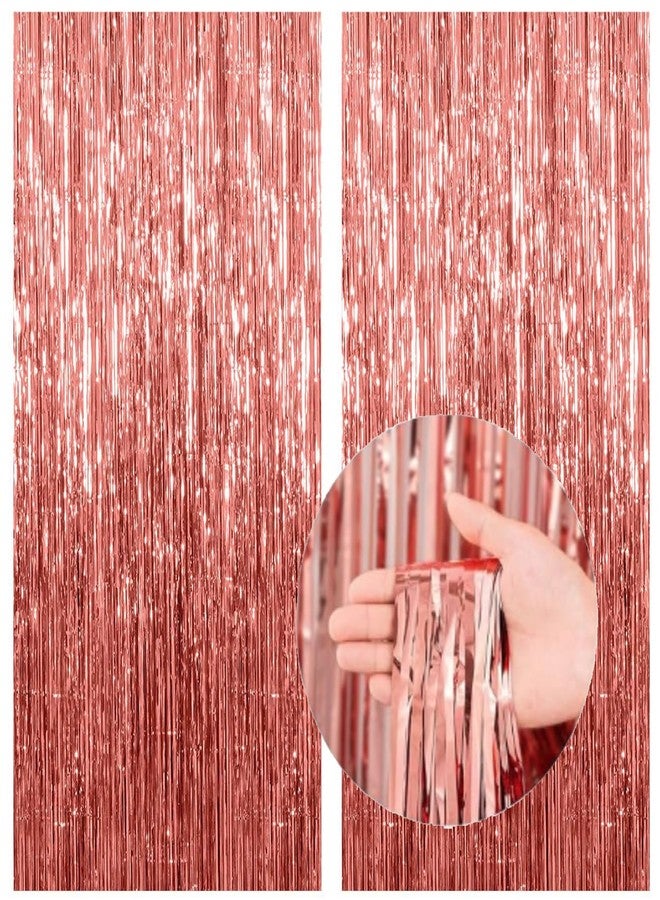 wohohoho Rose Gold Happy Birthday Party Decorations, Happy Birthday Banner, Rose Gold Streamers Tinsel Backdrop, 4 Colors Foil Heart Balloons with Colorful Latex Balloons Party Decor for Girls Women Princess - Image 3