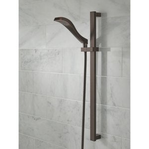 Delta Faucet Dryden SingleSpray TouchClean WallMount Slide Bar Hand Held Shower with Hose Champagne Bronze 57051CZ - Image 3