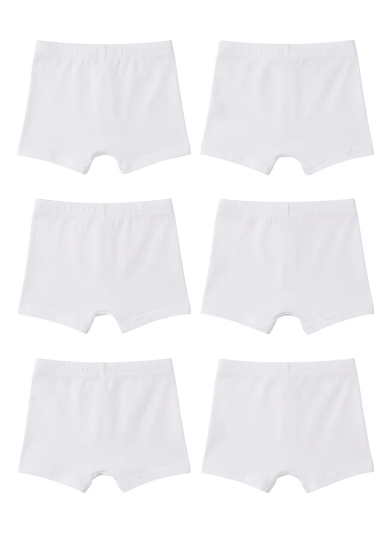 بيداني Boys' Boxer Briefs, 6-Pack – Breathable Soft Cotton Underwear Trunks with Elastic Waistband