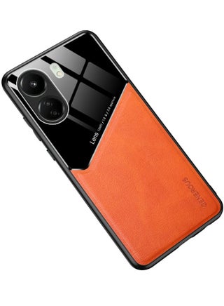 Case Compatible With Xiaomi Redmi 13C 4G Cover Luxury Leather And Glass With Car Magnetic Holder Phone Cover Soft Frame Silicone (Orange) - pzsku/Z38E5BE48B92FCA5B65D2Z/45/_/1725558111/a15ad990-d53b-4136-baec-b5c5f9411ccb