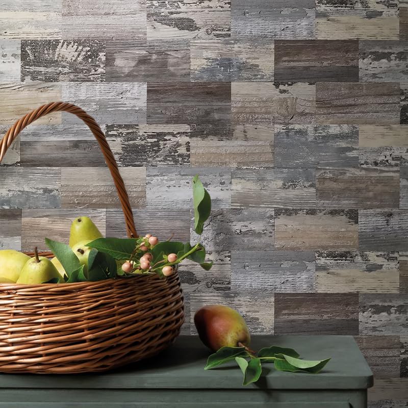 AULIGET 3" x 6" Subway Tile Peel and Stick Backsplash, Thick PVC Stick on Wall Tiles for Backsplash Kitchen, Bathroom, Laundry Room, Camper, Fireplace (100, Vintage Wood) - Image 4
