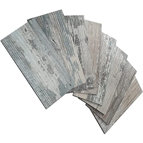 AULIGET 3" x 6" Subway Tile Peel and Stick Backsplash, Thick PVC Stick on Wall Tiles for Backsplash Kitchen, Bathroom, Laundry Room, Camper, Fireplace (100, Vintage Wood) - Image 1